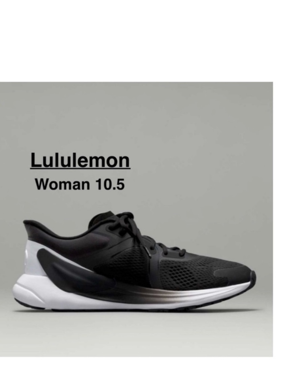 Lululemon Blissfeel Womens Running Shoe Black / Black / White Size 10.5⭐️⭐️⭐️⭐️